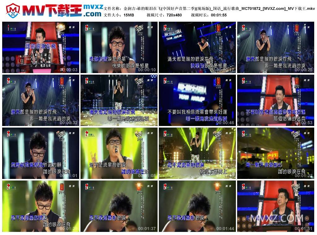 金润吉-谁的眼泪在飞(中国好声音第二季)(现场版)_国语_流行歌曲_MC701872